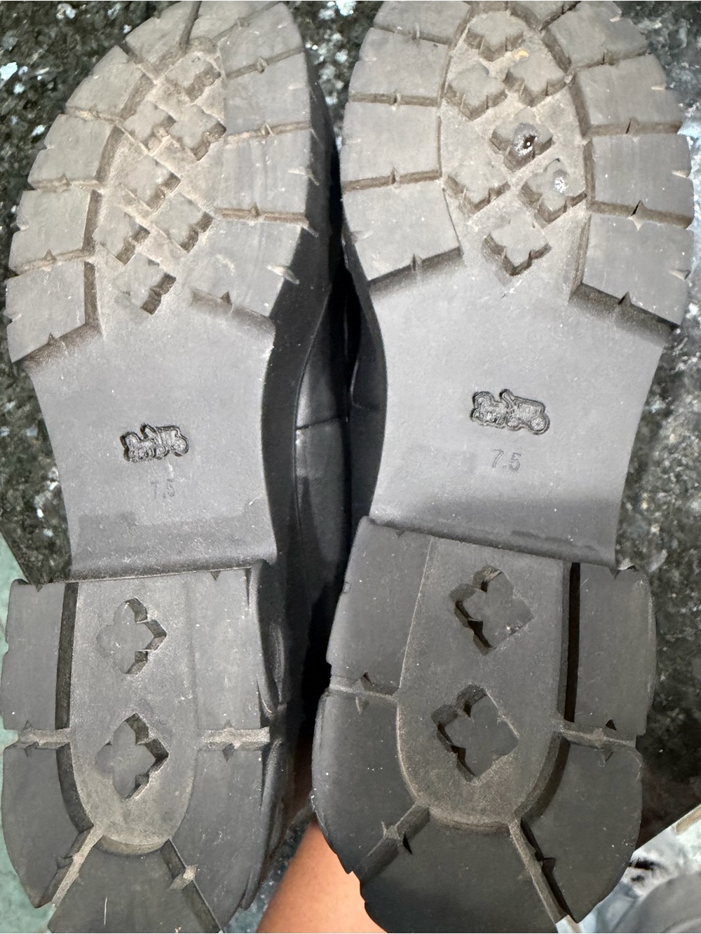 COACH Black Leather Chunky Ruthie Loafers - Picture 5 of 7